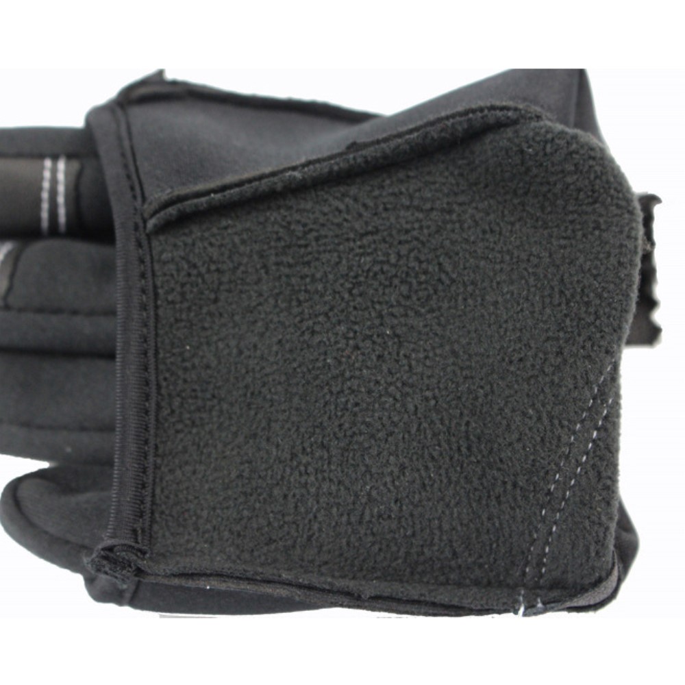 (1 Paar) Gr. XL Wetterfeste Nylon Outdoor Touch Handschuhe - Schwarz
