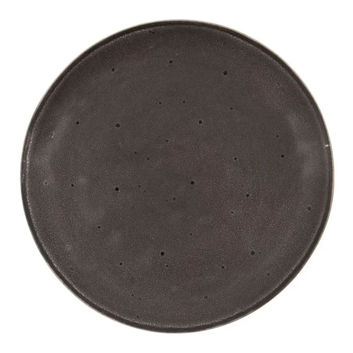 House Doctor Assiette à dessert Rustic en grès  | Gris foncé