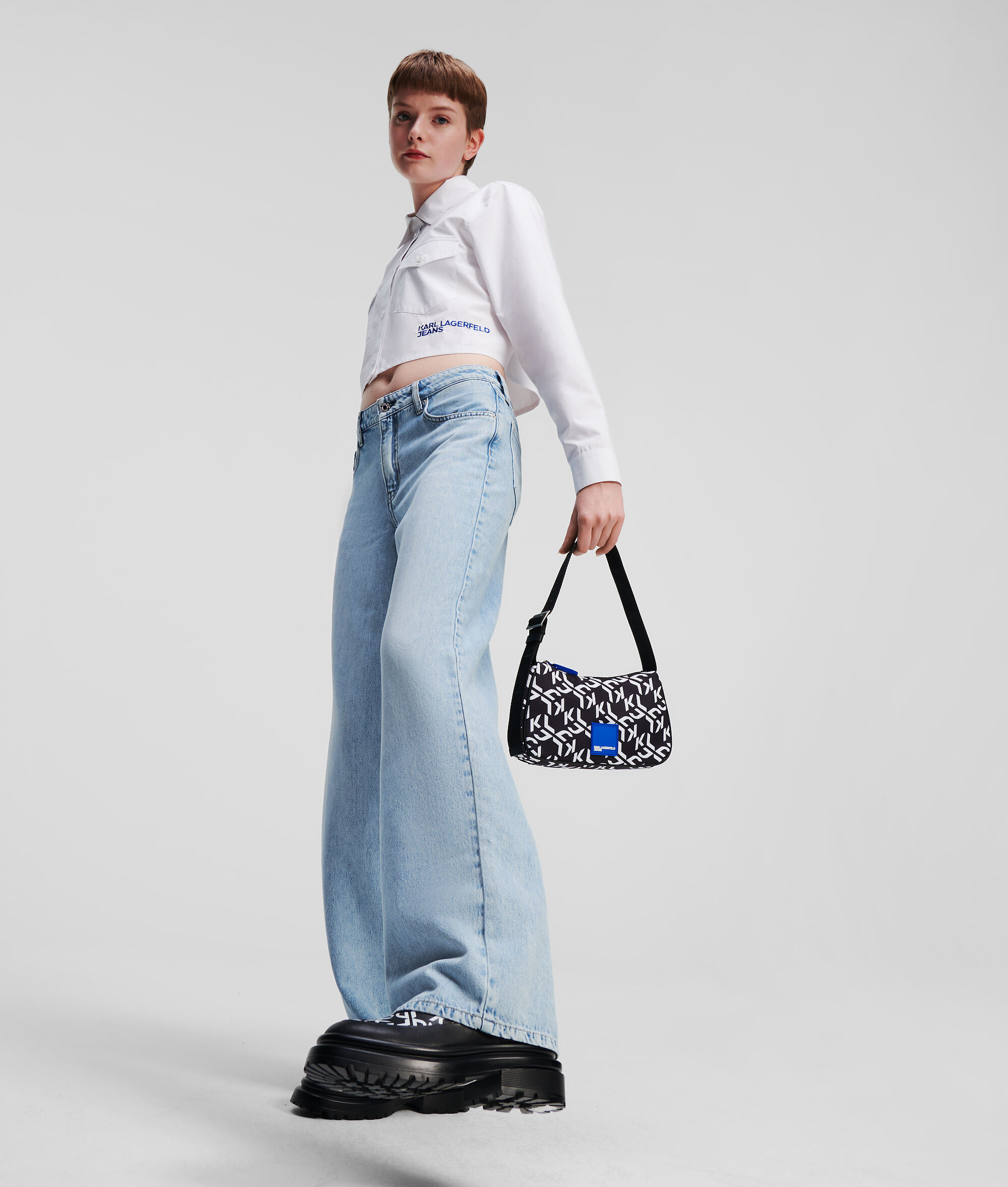 JEAN TAILLE MI-HAUTE DÉCONTRACTÉ KLJ
