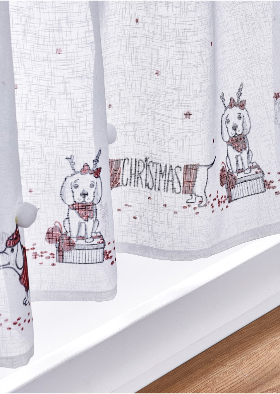 Brise-bise avec imprimé chien de Noël