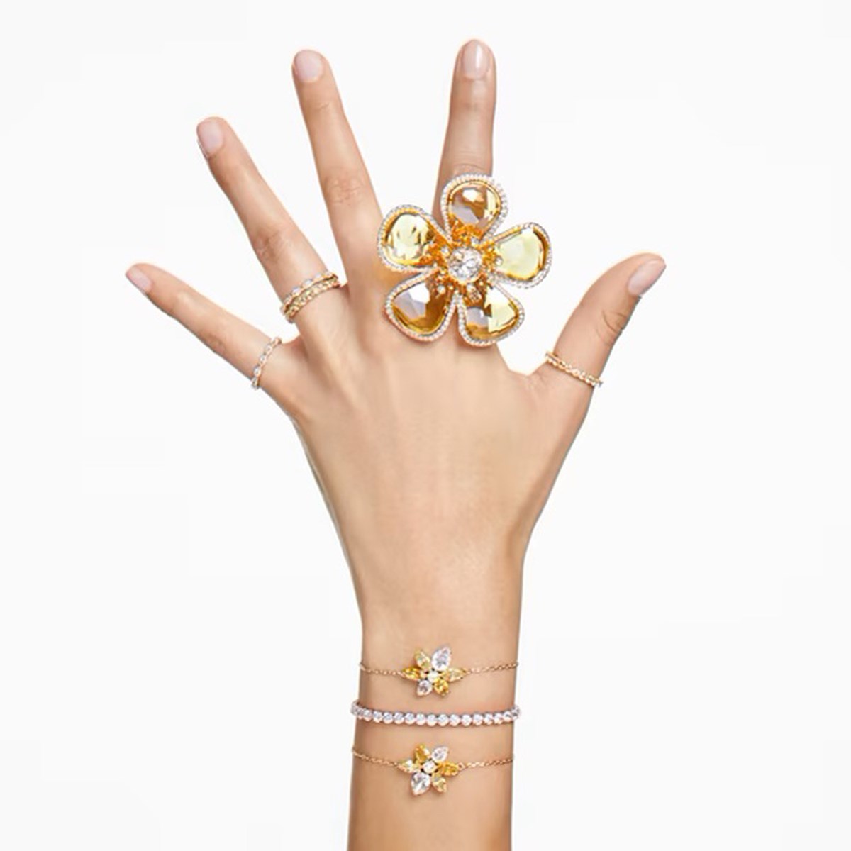 Bracelet Swarovski Matrix Tennis Mplacage doré