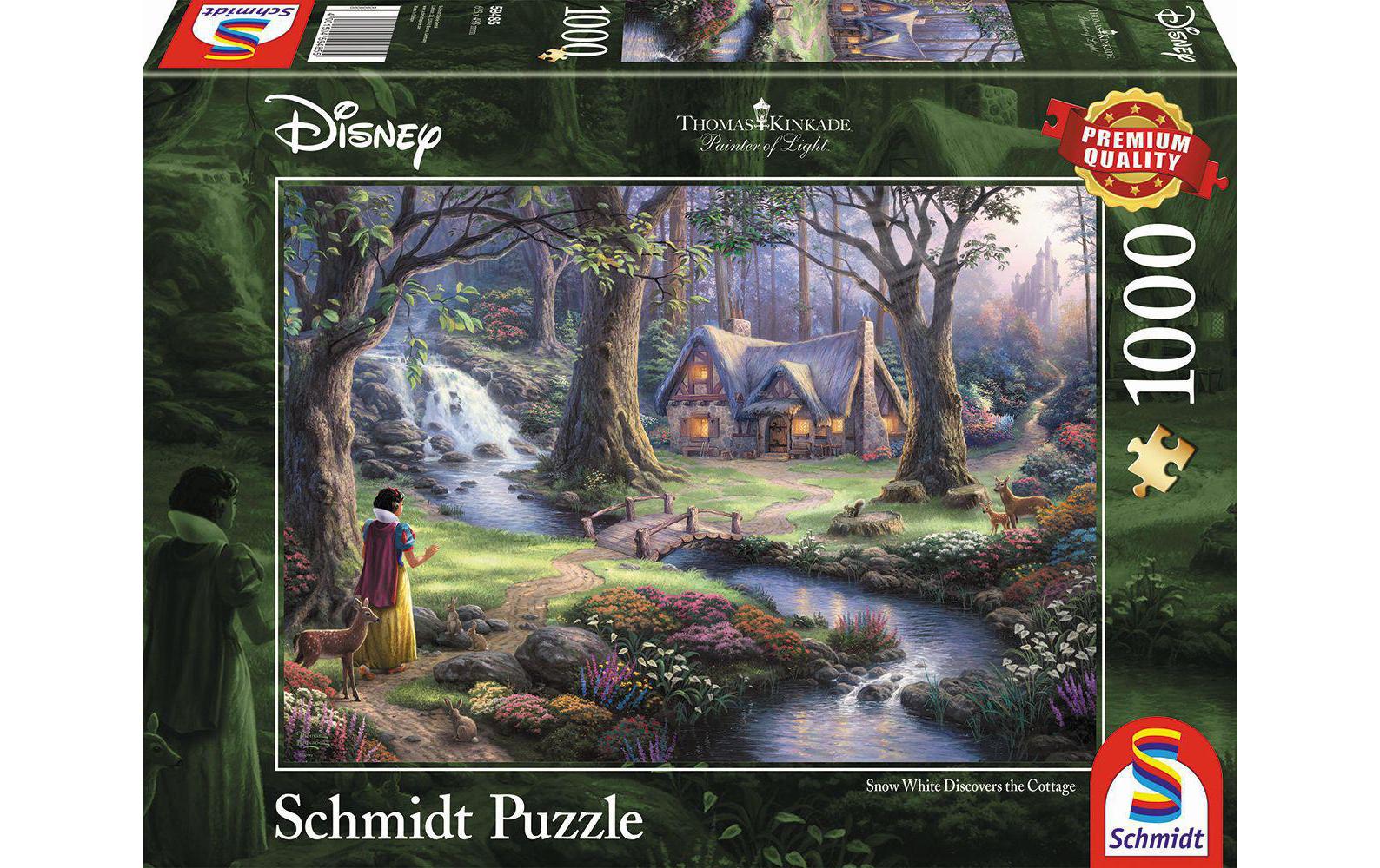 Puzzle Disney SchneewittchenThomas Kinkade: Snow White Discovers the Cottage