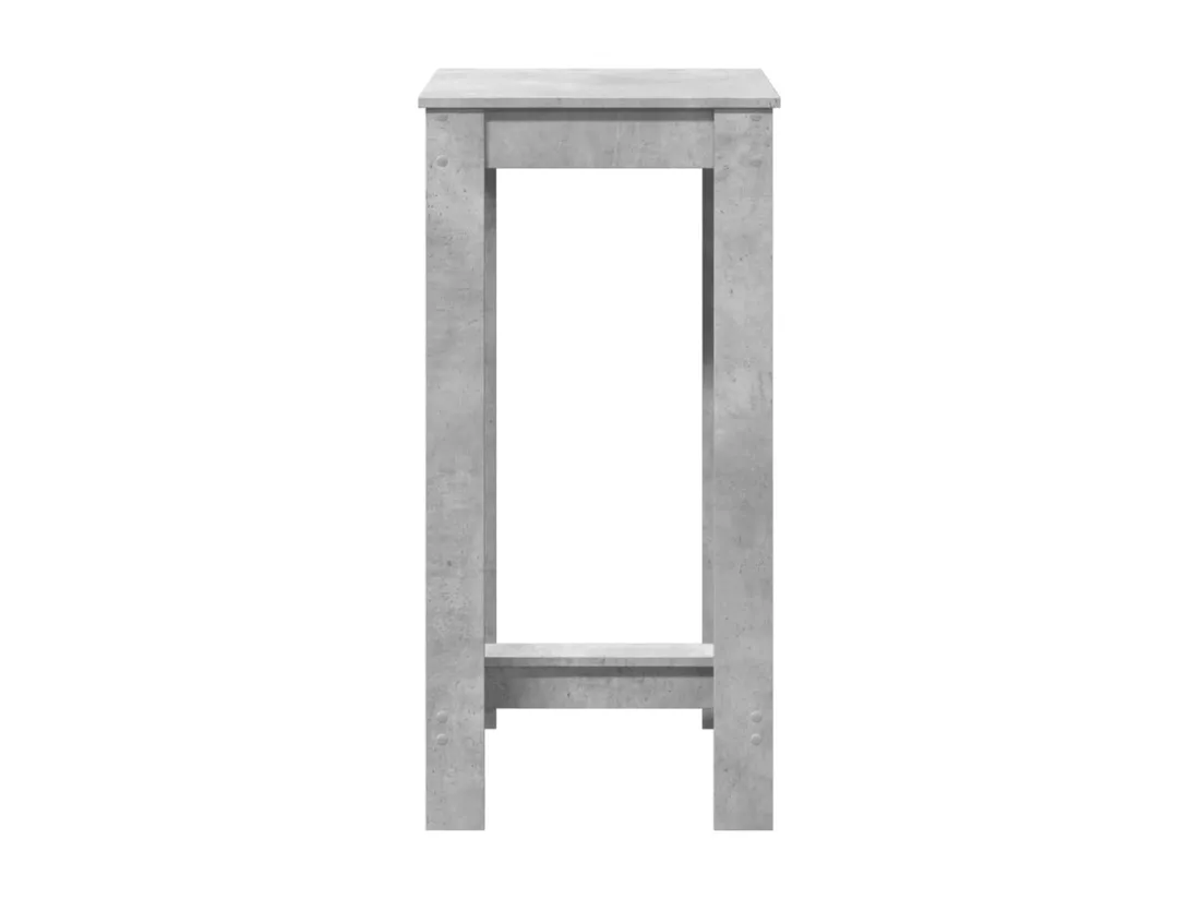 Table de bar gris béton 51x50x103,5 cm bois d'ingénierie