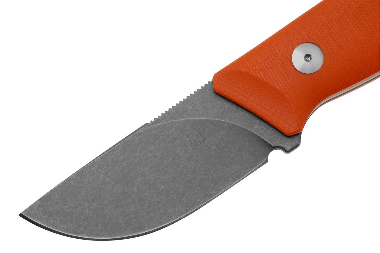 Fox Knives Rifle Muzzle FX-664 OR, Orange G10 vaststaand mes, Raven Knives design