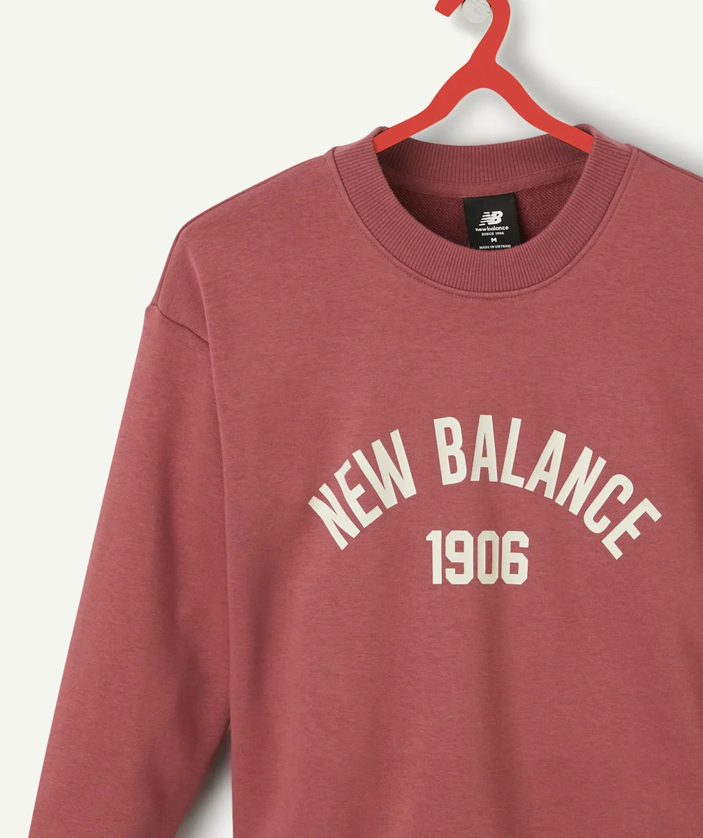 NEW BALANCESWEAT RAS DU COU OVERSIZED VARSITY BORDEAUX FILLE