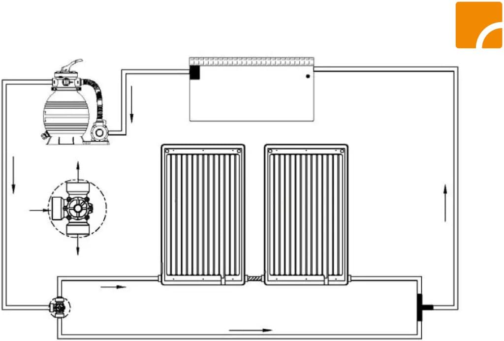 Steinbach Sonnenkollektor Exclusive, 110 x 69 x 14 cm (L x B x H), Anschluss Ø 38 mm, 049106
