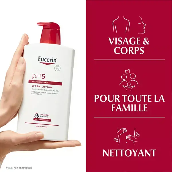Eucerin PH5 Gel de Limpeza para Pele Seca e Sensível 1L