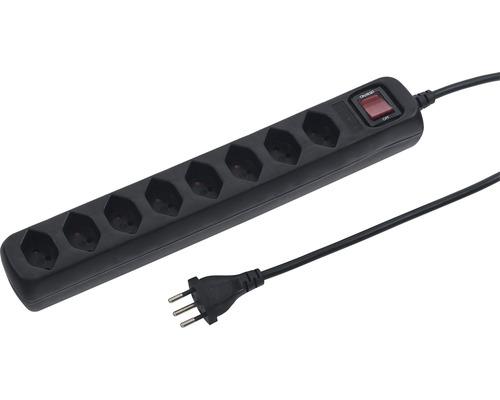 MULTIPRISE POWER EASY 8XT13 1.5M INTERUPTEURR SW NOIR
