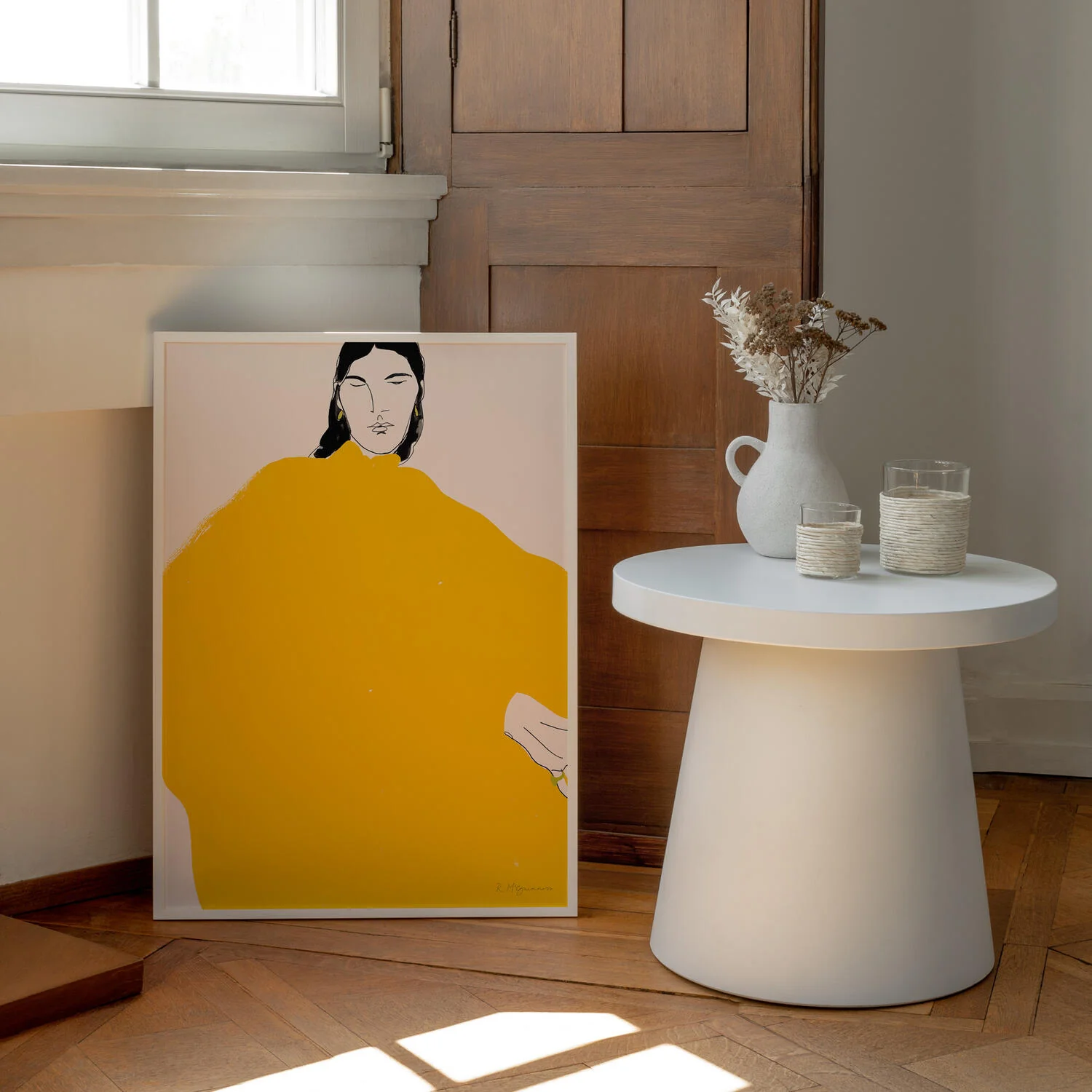 Poster & Frame  The Poster Club x Rosie McGuinness Yellow Dress plakat