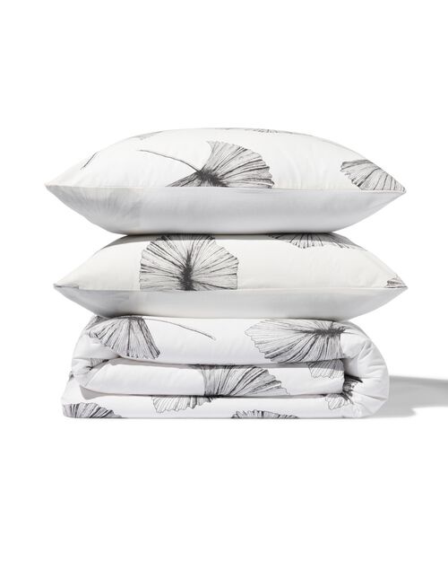 housse de couette en coton doux 200x200/220 feuilles dessinées