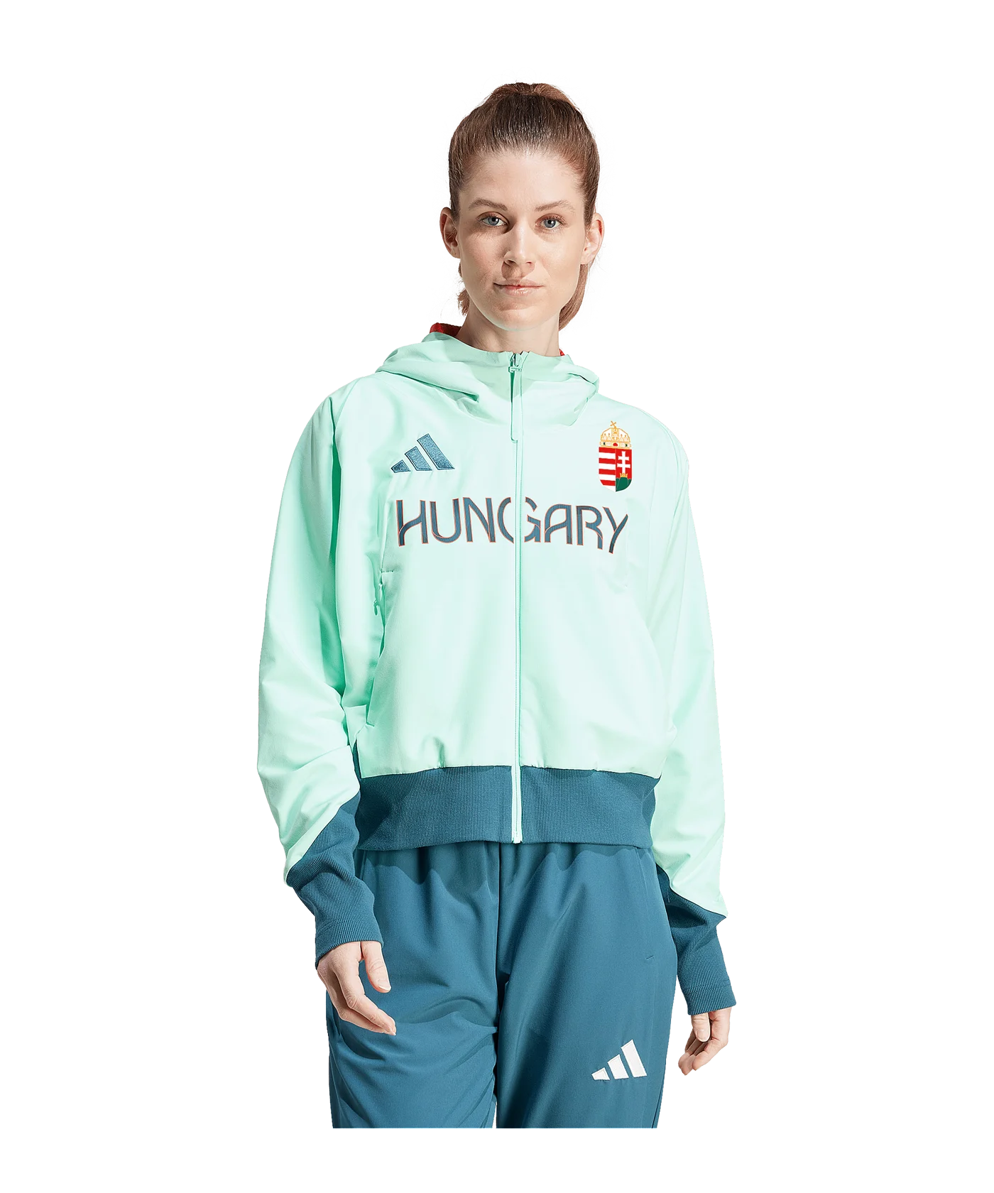 adidas Team Kapuzenjacke Damen Grün