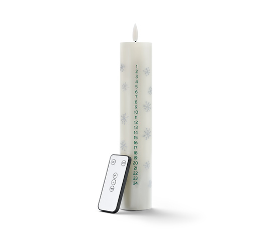 LED-Echtwachs-Adventskalenderkerze