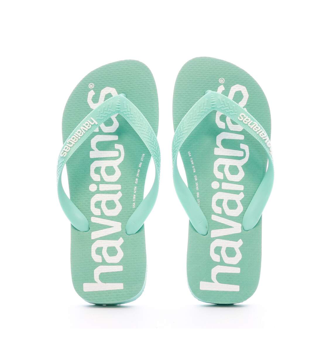 Tongs Turquoise Mixte Havaianas Logomania