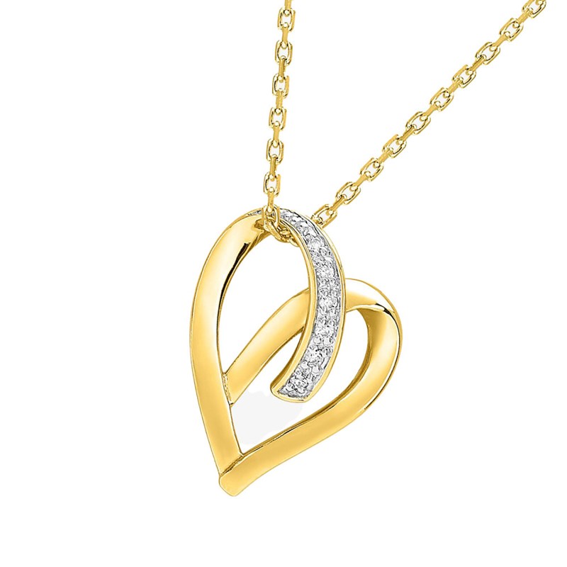 Collier Femme - Or 18 Carats - Diamant 0,02 Carats - Longueur : 42 cm