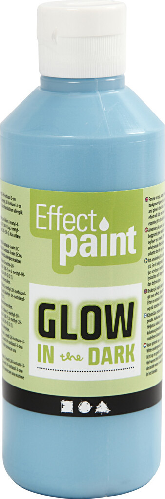 Selvlysende Maling - Fluorescerende Lys Blå - 250 ML