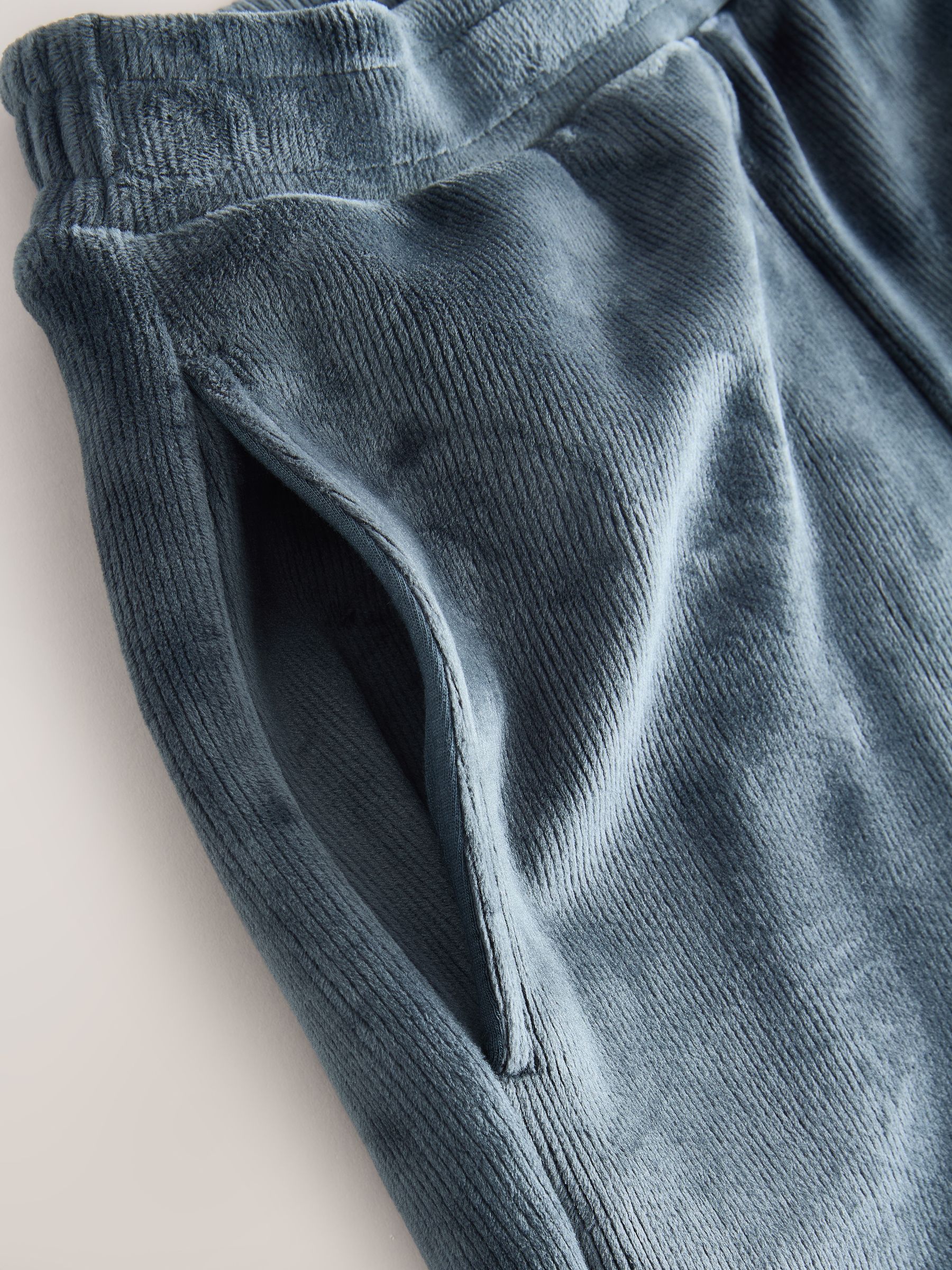 Blauw - Comfortabele corduroy broek met wijde pijpen