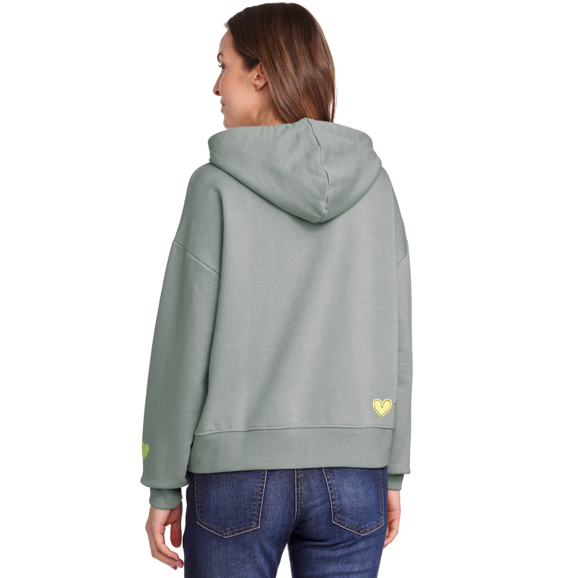Gina Benotti Damen Hoodie mit großem Print helloliv