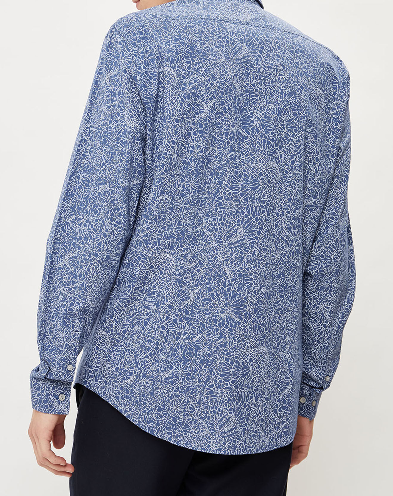 Calvin Klein Chemise slim Flower Print bleu moyen