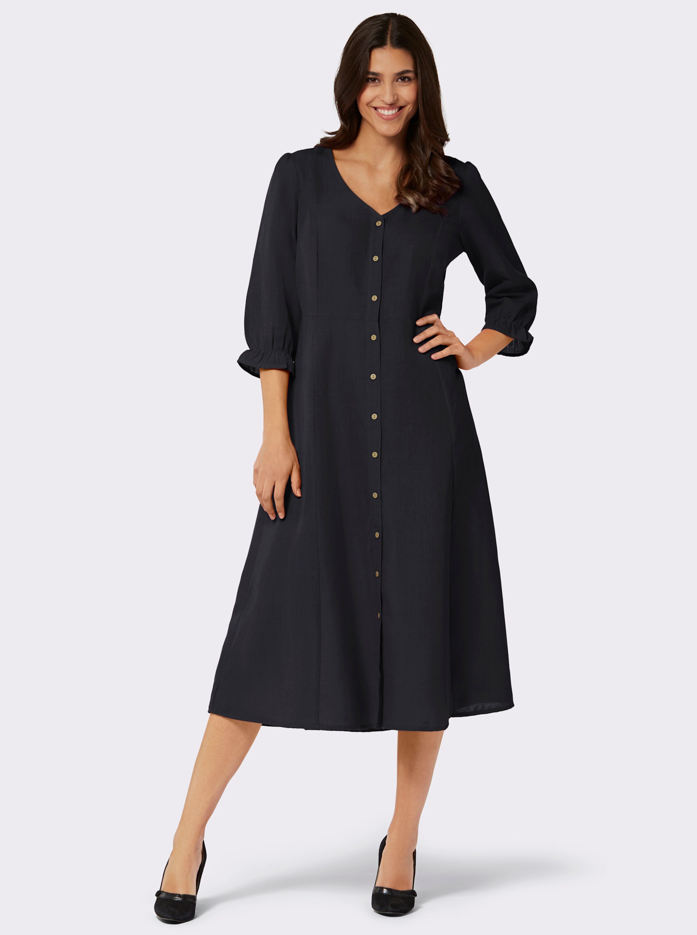 Trachtenkleid in Leinen-Optik