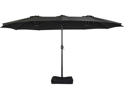 Liah dubbele parasol 4,5 x 2,7 m grijs