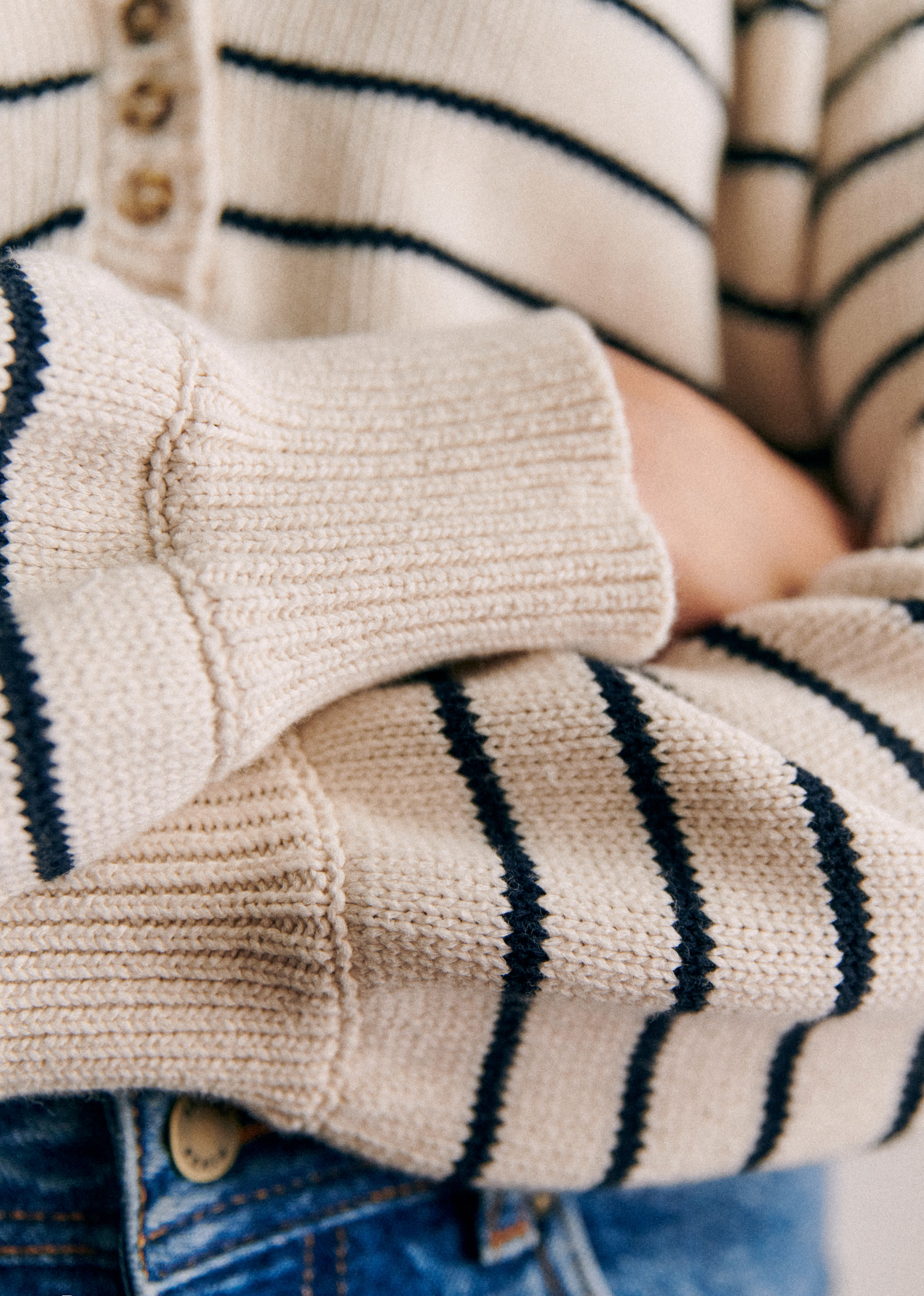 Pull Léontine - Ecru / Marine - E-SHOP/MAILLE 5905414