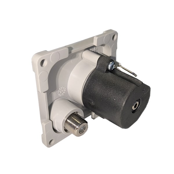 Prise 12V allume cigare avec prise TV gris