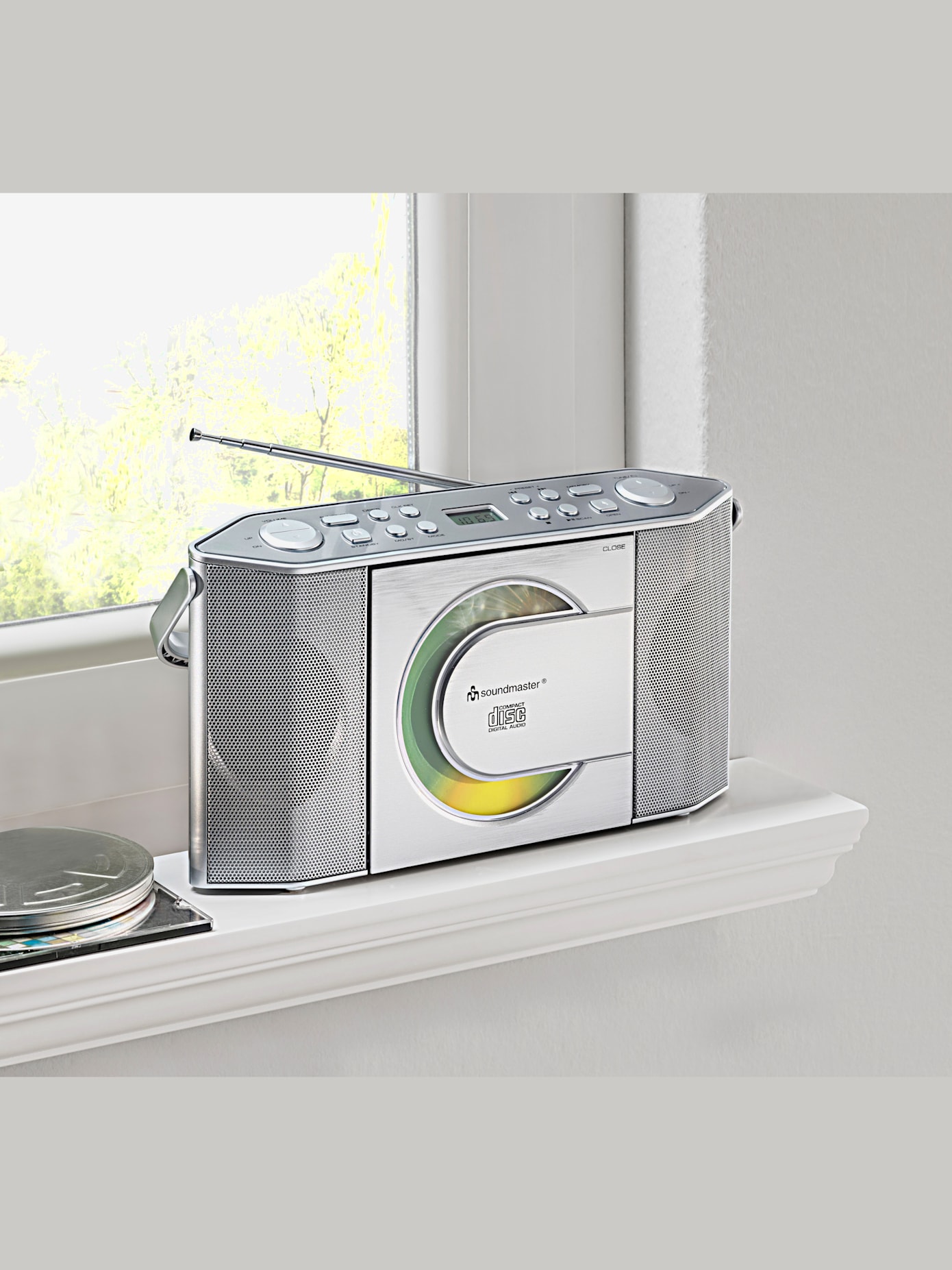 Radio retro radio portable fm, stéréo et cd/mp3