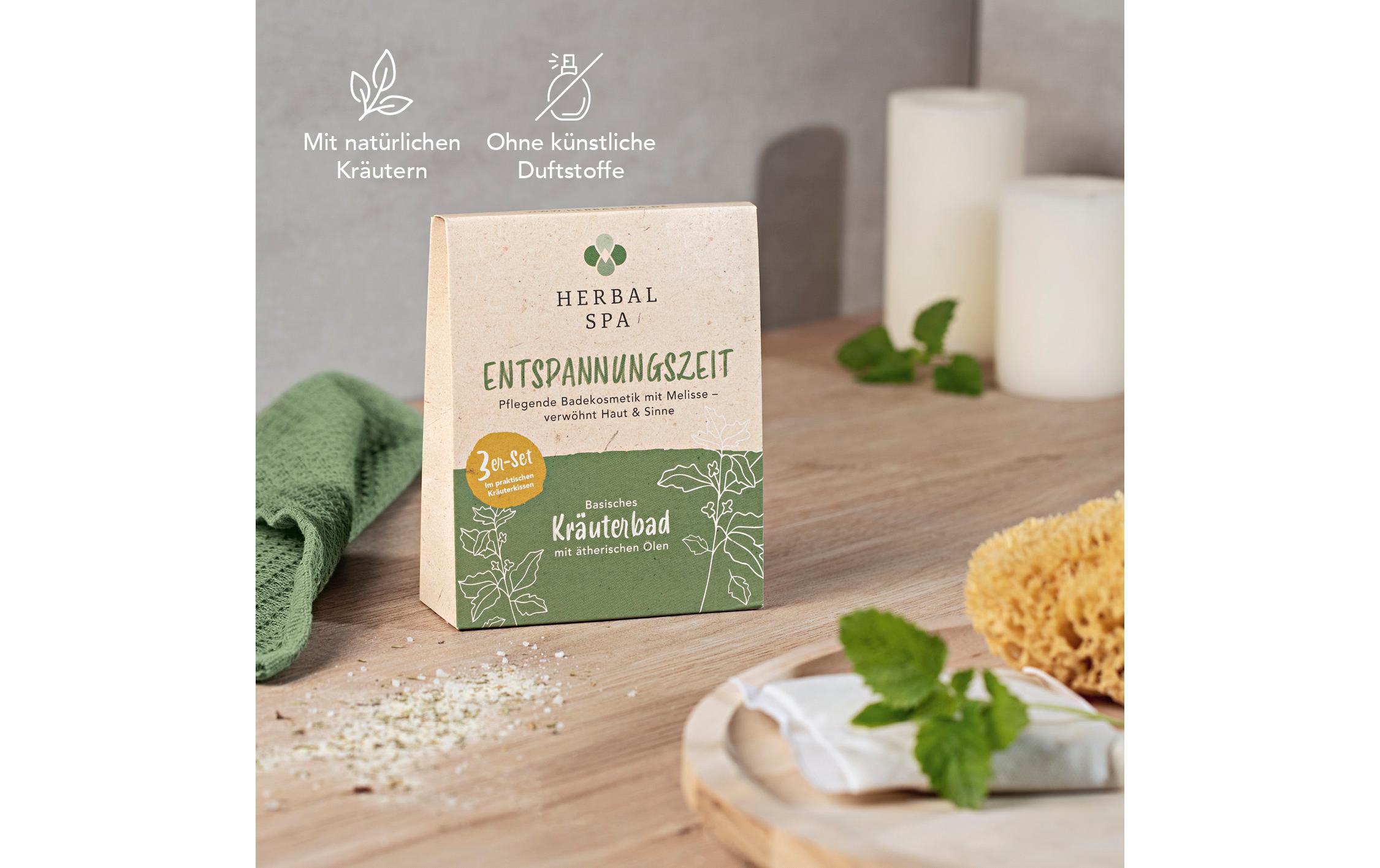 Herbal Spa Badekissen Entspannungszeit 3er SetKräuterbad-Kissen aus «Die Höhle der Löwen»