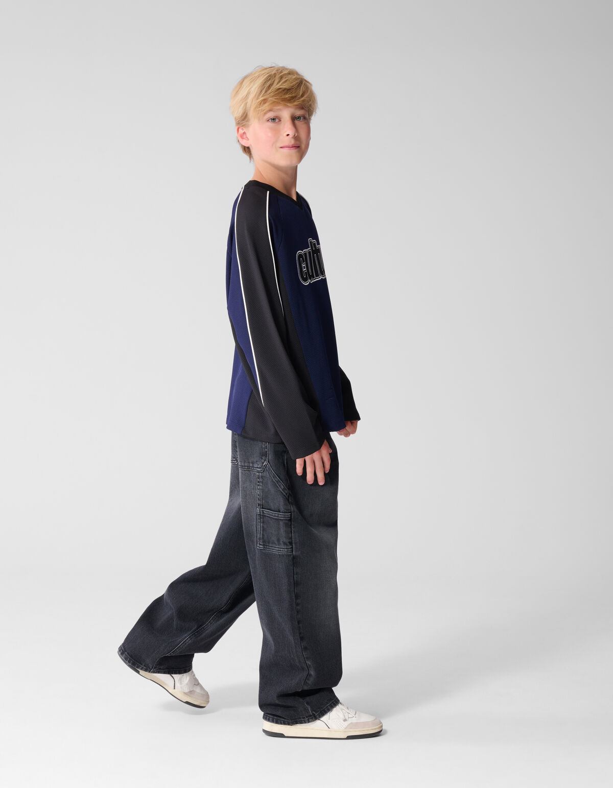 Ultra Baggy Fit Carpenter Jeans Donkergrijs