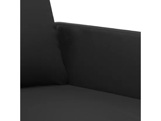 Canapé à 2 places Noir 140 cm Similicuir