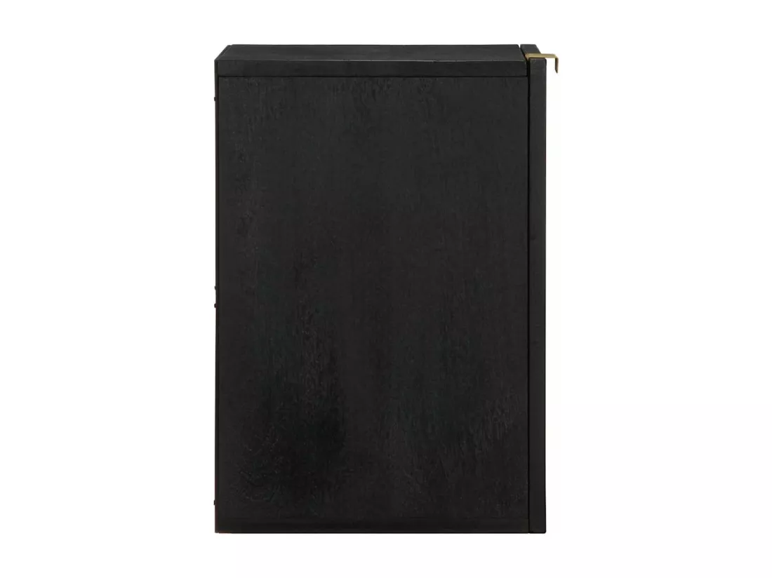 Armoire murale de salle de bain noir bois d'ingénierie