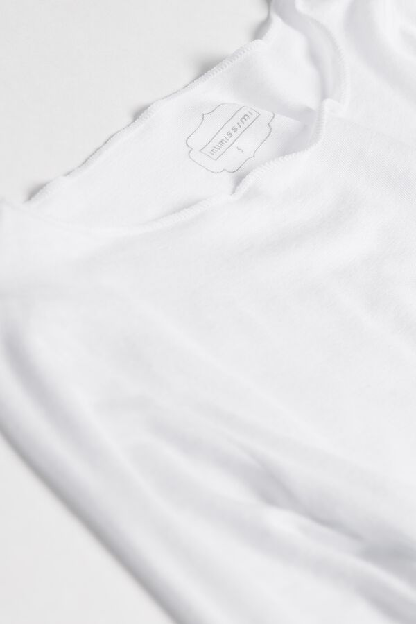 Camiseta de manga comprida ultraleve com decote canoa em cashmere modal