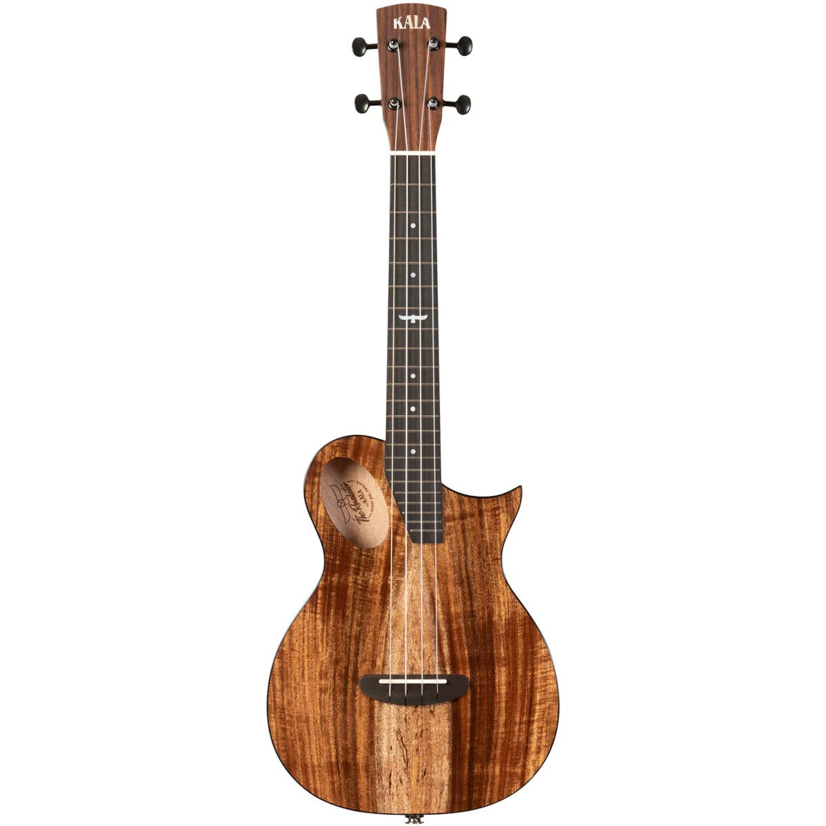 Kala Revelator Night Owl Acacia Tenor elektrisch-akoestische tenor ukelele met deluxe gigbag