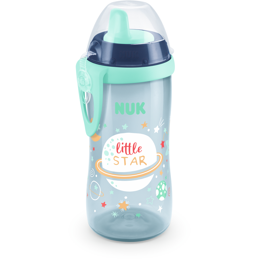 NUK Trinkflasche Kiddy Cup Night 300 ml, blau