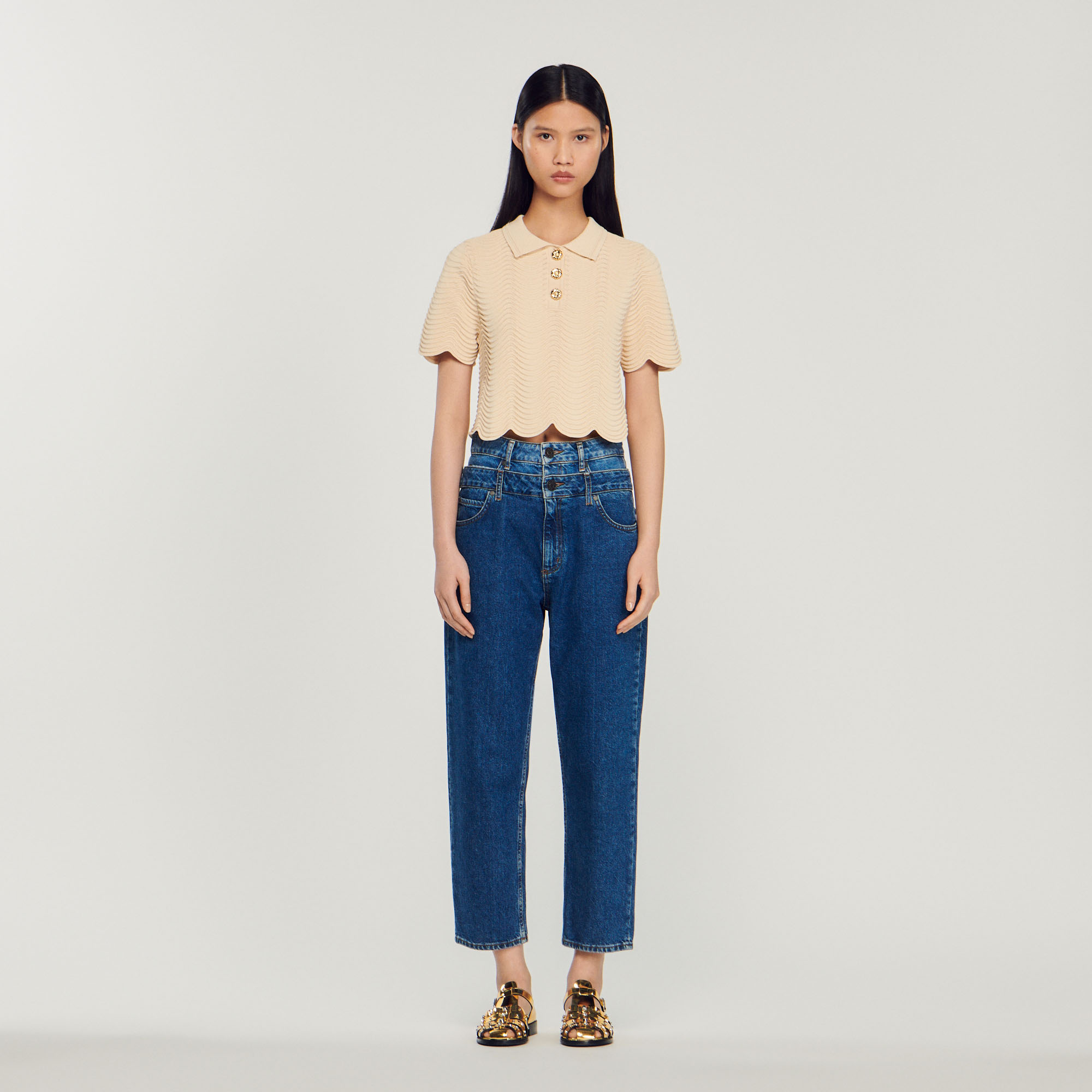 Pull court en maille
