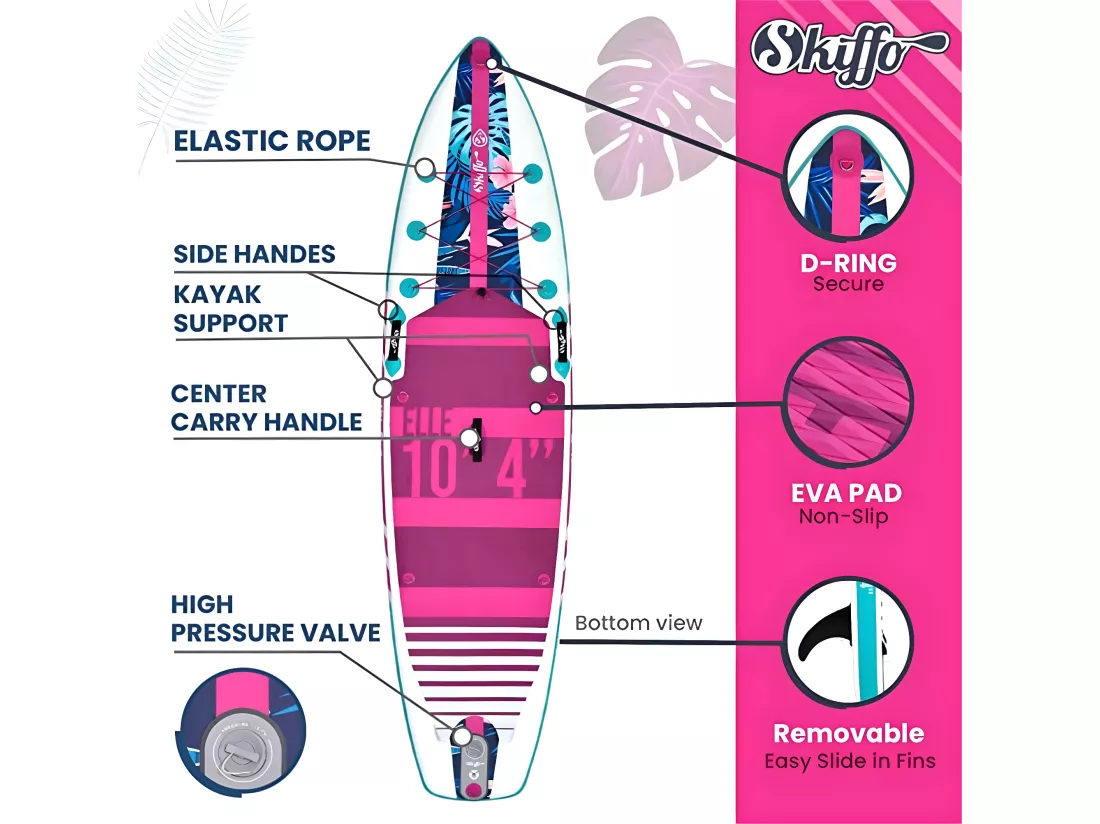 SUP Paddle Gonflable Elle Skiffo 10'4 - 315x79x13cm(10'4