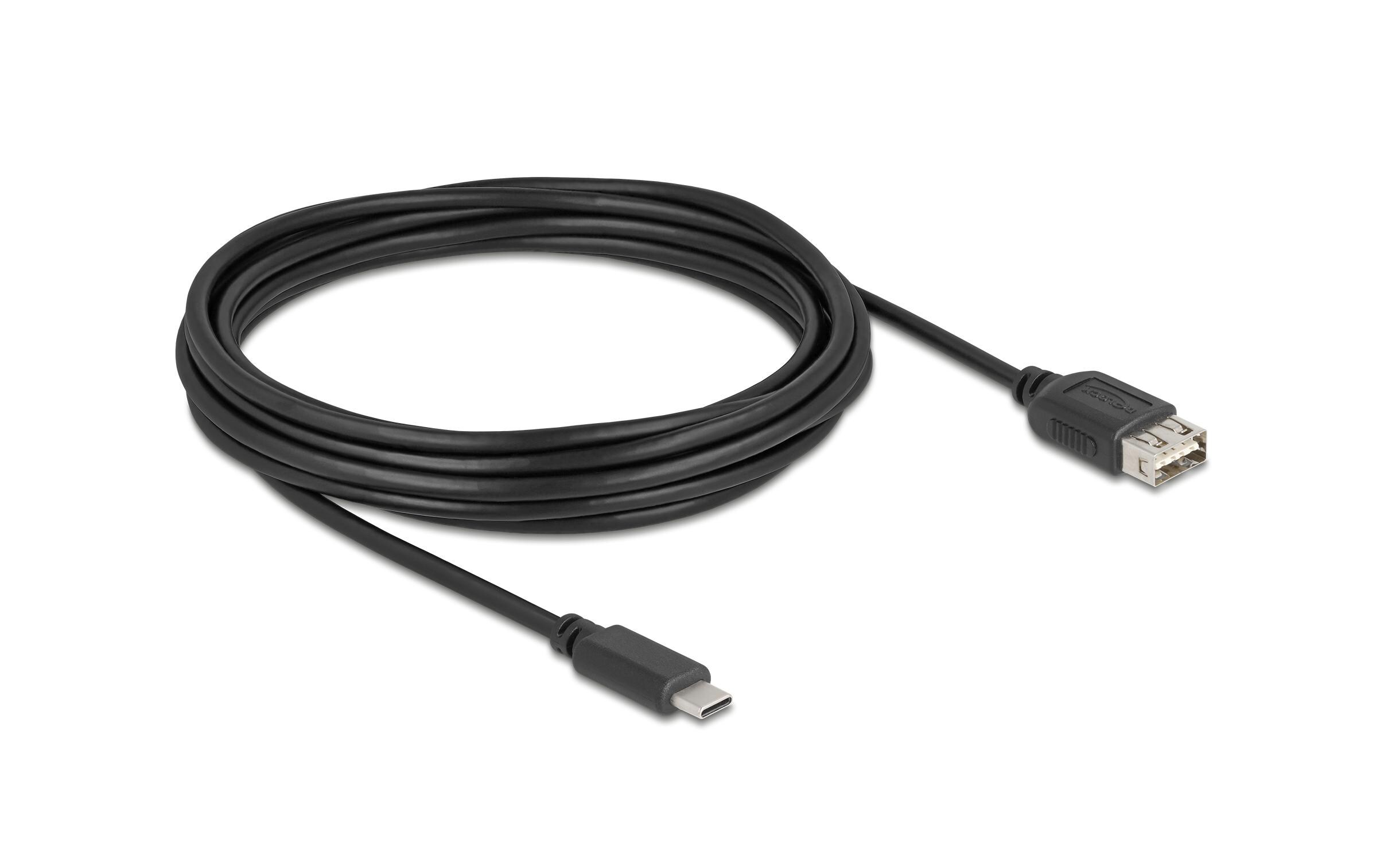 USB 2.0-Kabel USB C - USB A 5 mUSB Kabel zur Datenübertragung und Stromversorgung über kurze Strecke