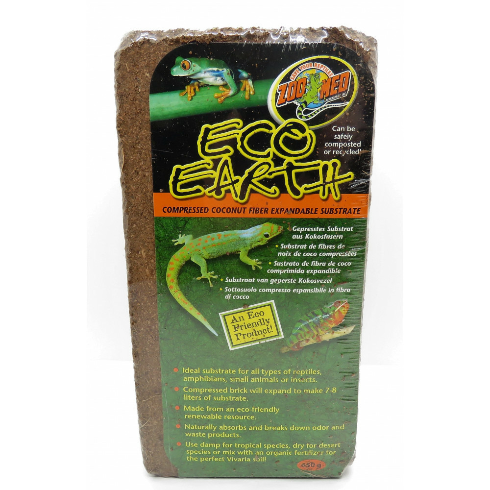 Fibre de coco compressé 7-8 litres poids 650 g pour reptiles