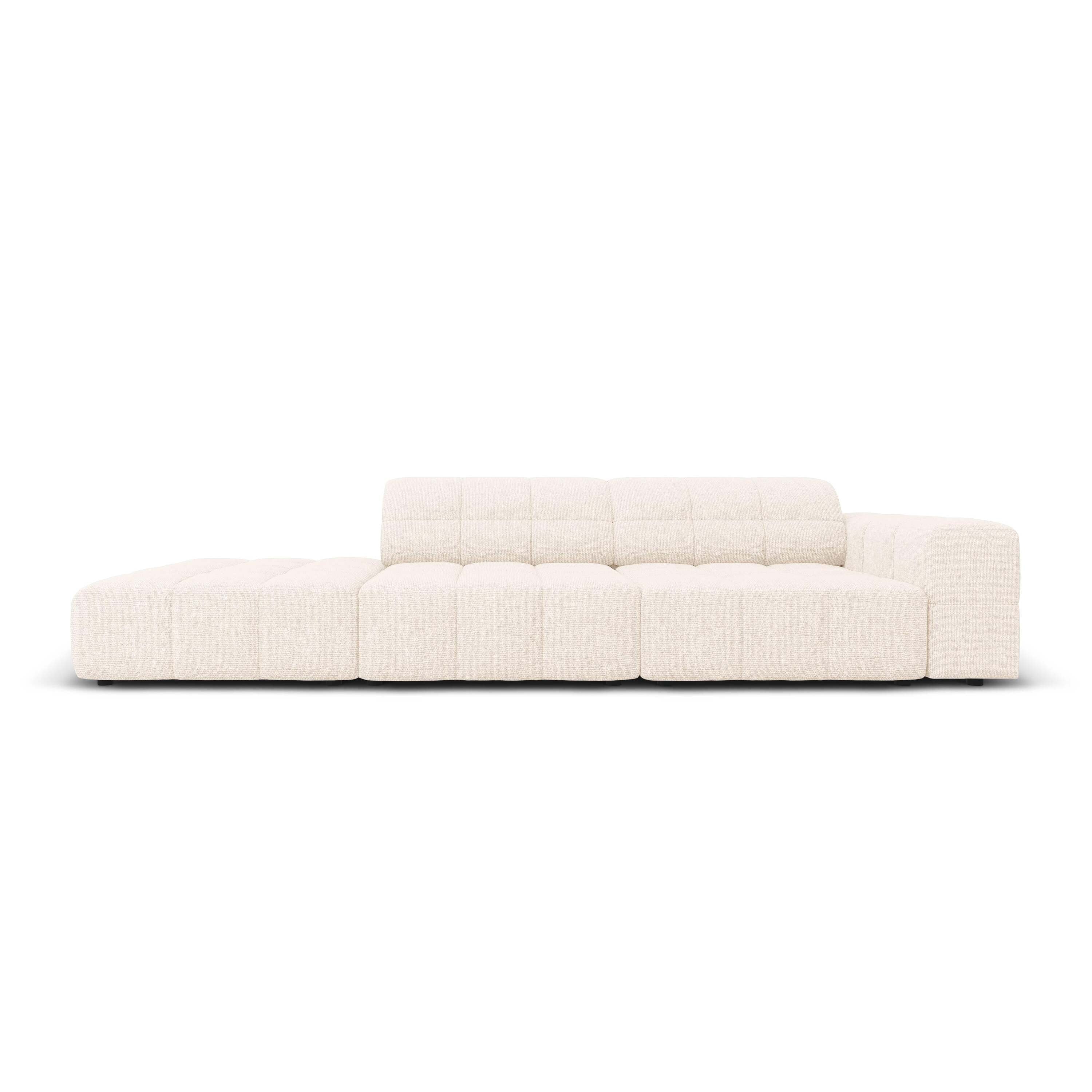Cosmopolitan Design Chicago 4-zitsbank Links Open - Chenille - CrÃ¨me