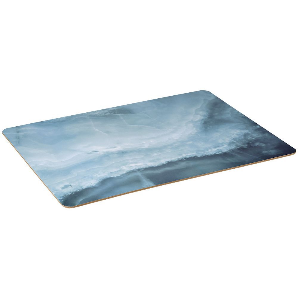 Set de table plastique imitation marbre Onyx bleu