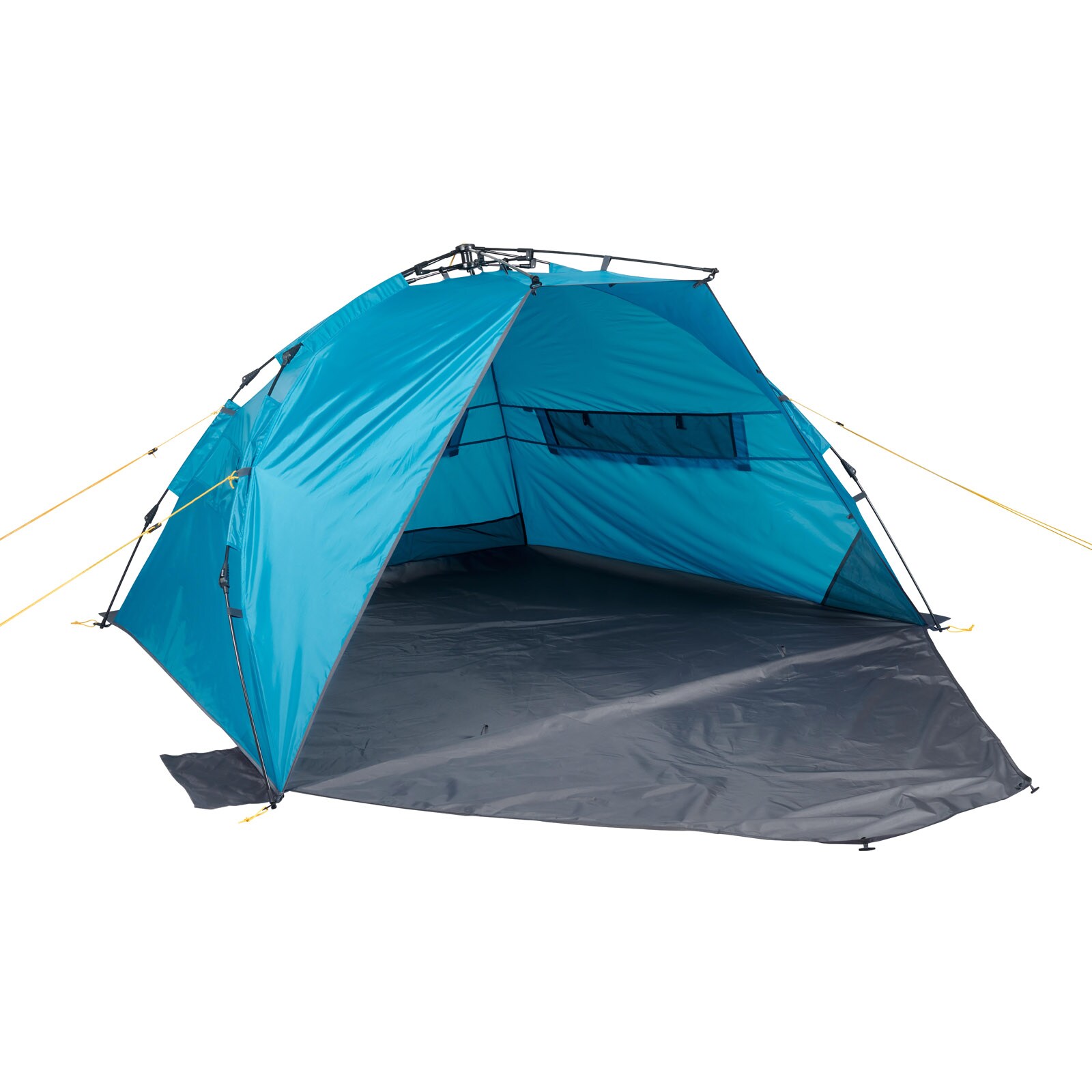 UQUIP Automatik Strandmuschel Speedy XL Strandzelt Reise Wind Sonnen Schutz UV50 Farbe: Petrol/grey
