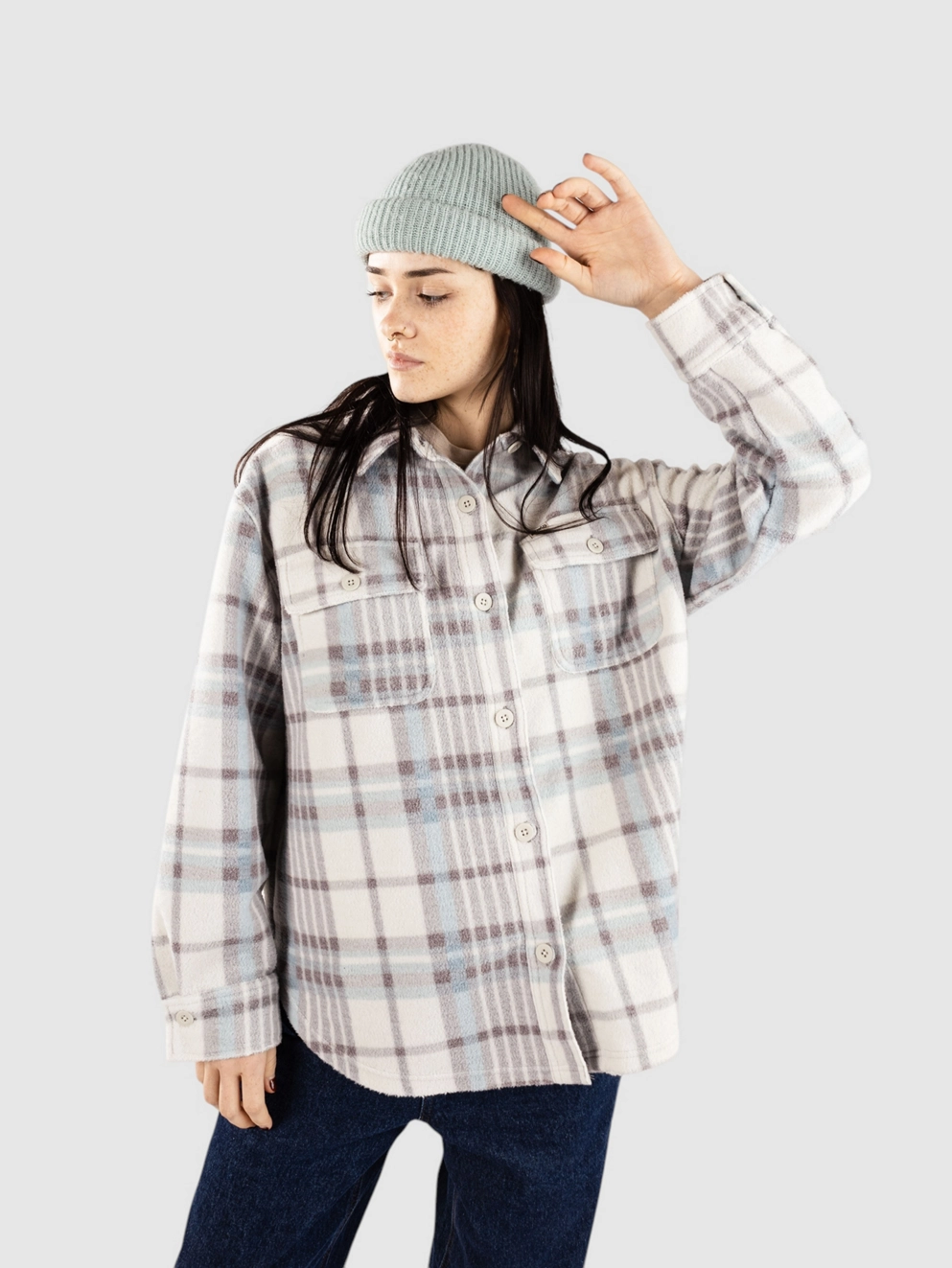 Dravus Eclipse Cozy Flannel Shirt birch/deep taupe/lead