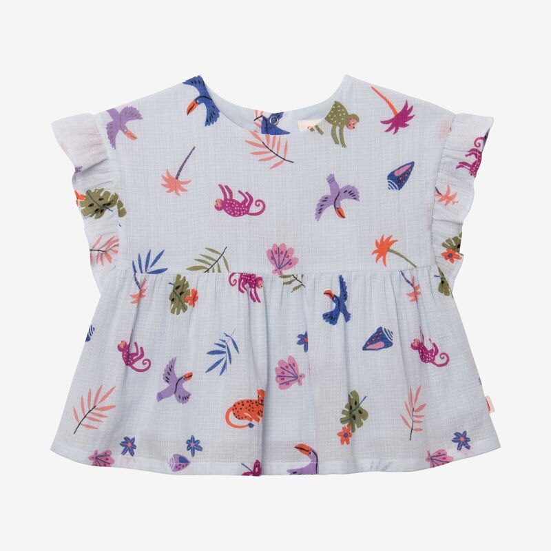 Top bébé fille exotique bleu Catimini Bleu