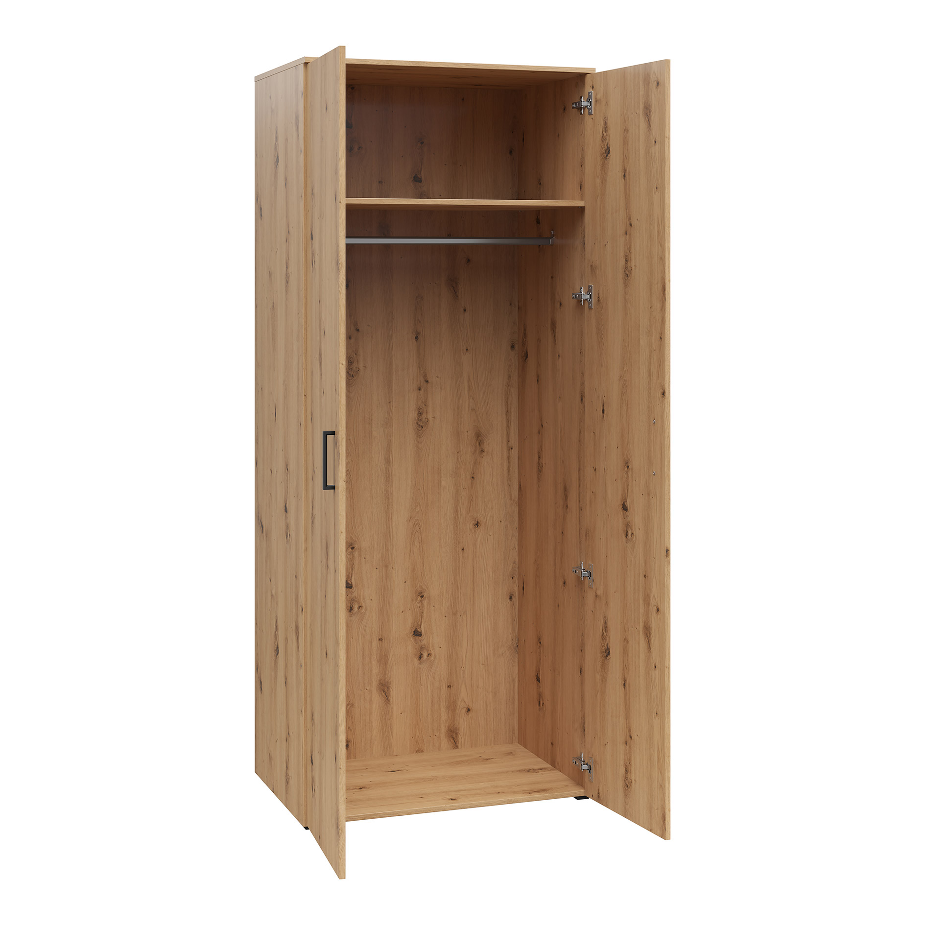 Kleiderschrank - Artisan Eiche - Breite 80 cm - XL-Tiefe