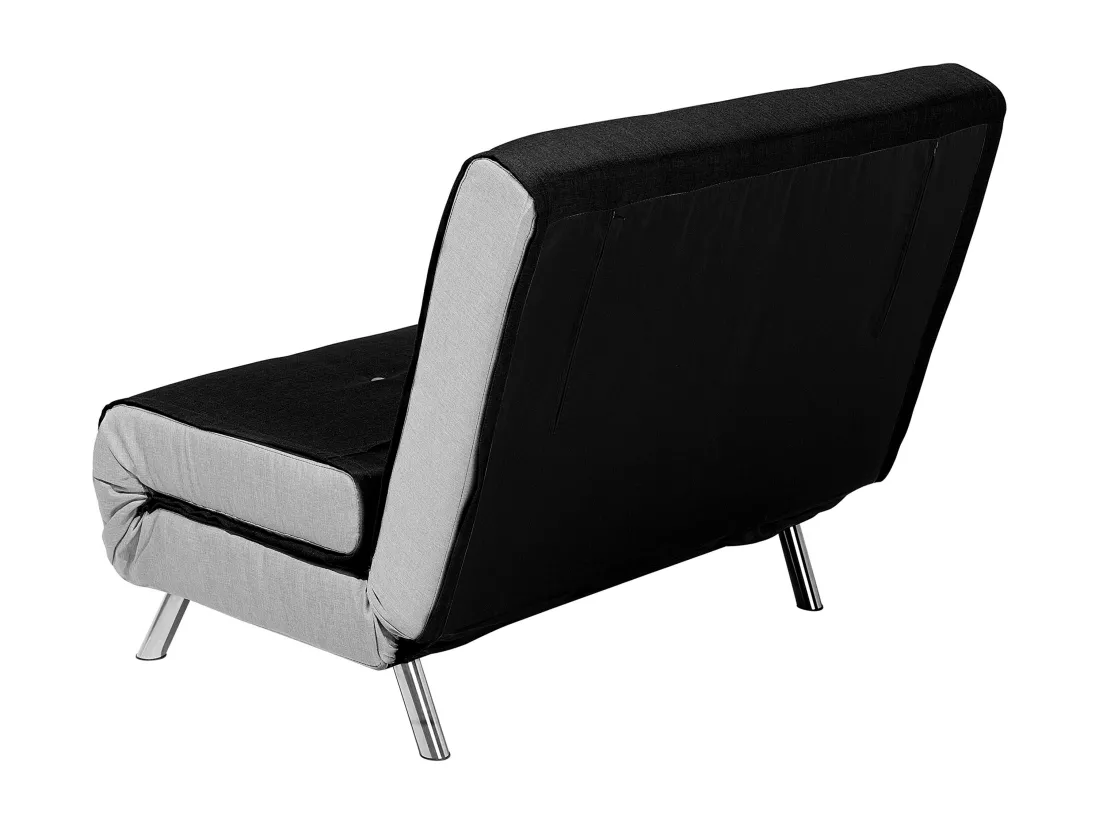 Banquette convertible 1 place en tissu noir FARRIS