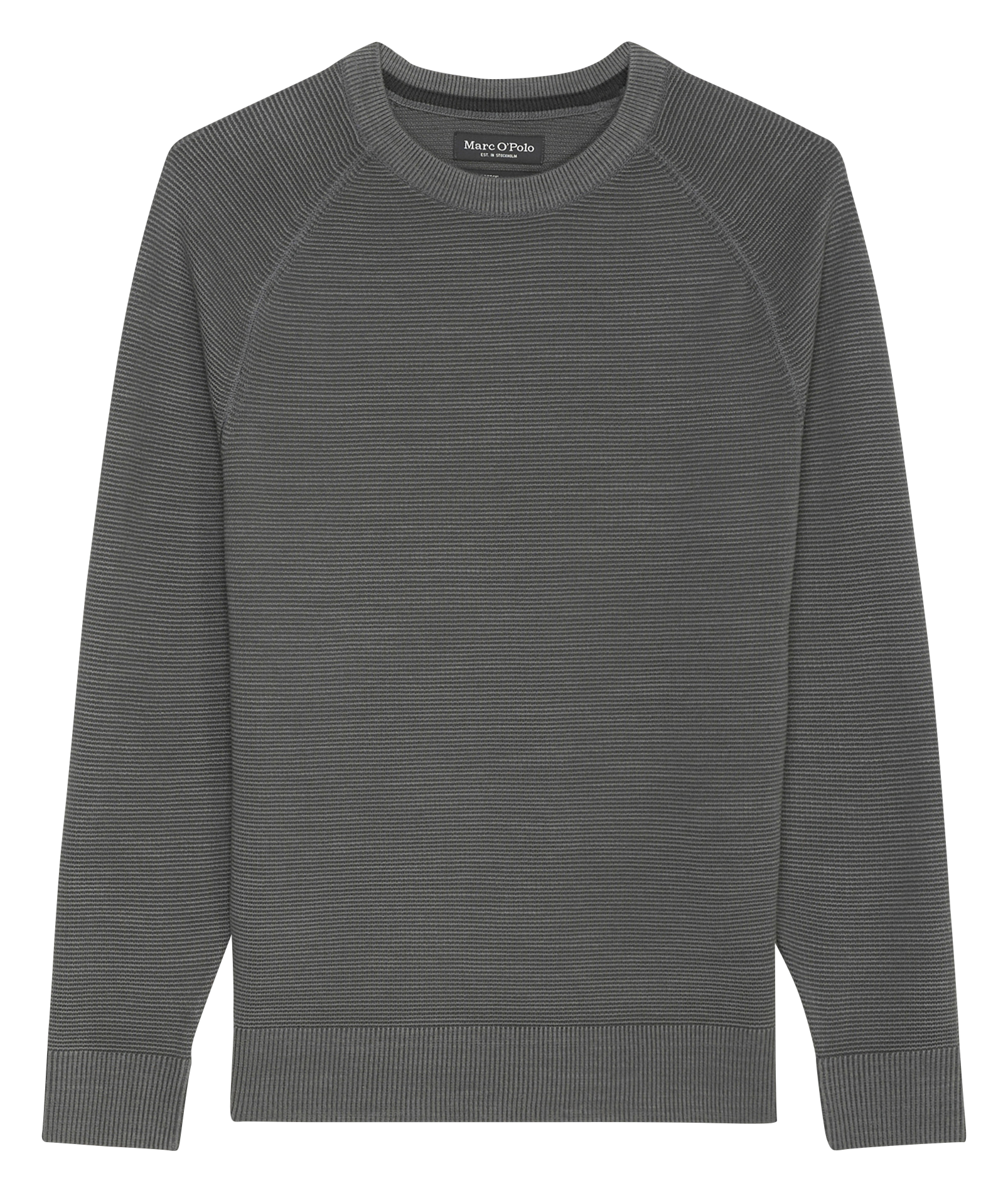 Pull col rond regular-fit en coton bio | Gris