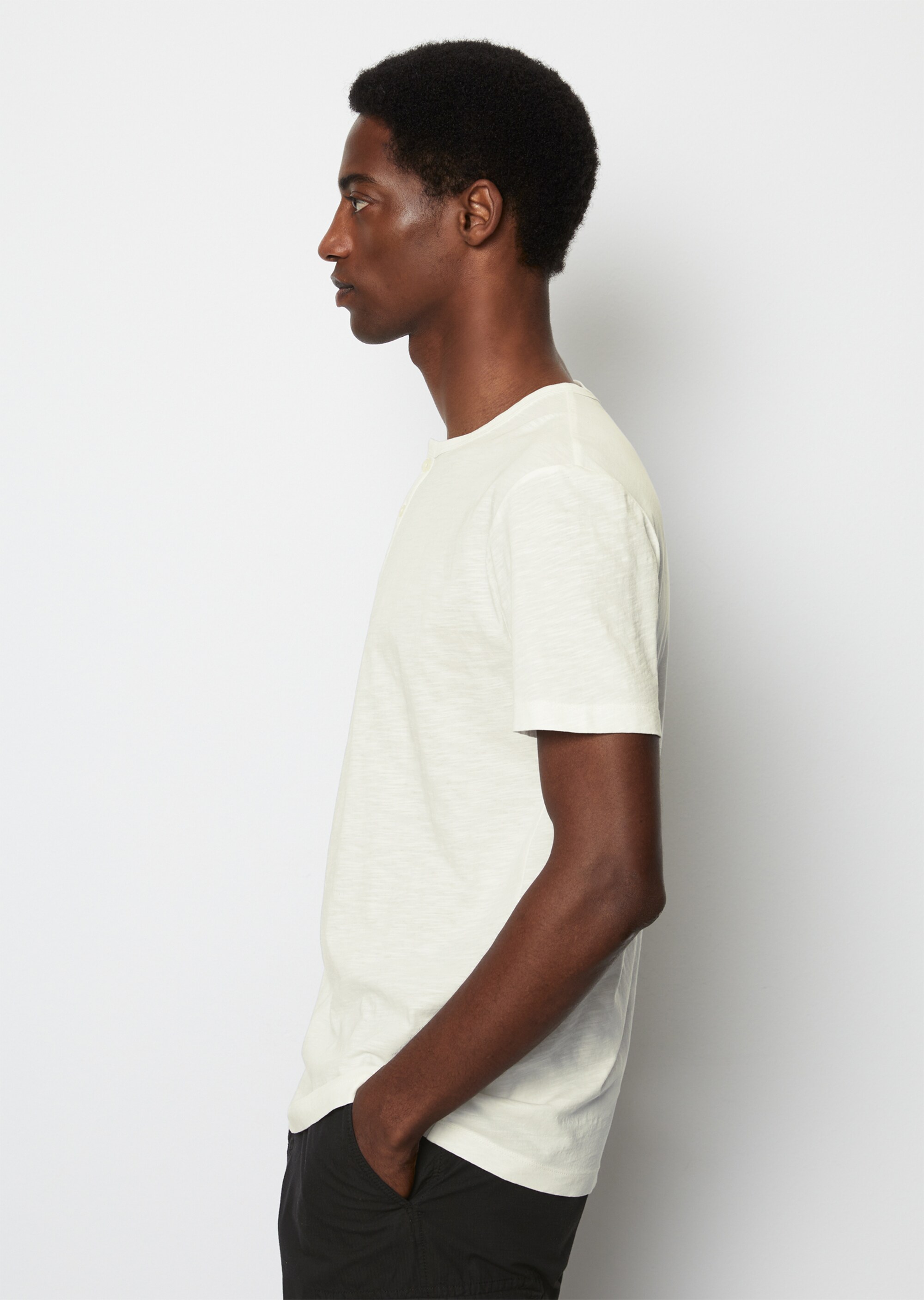 Henley-Shirt regular in softer Slub-Jersey-Qualität