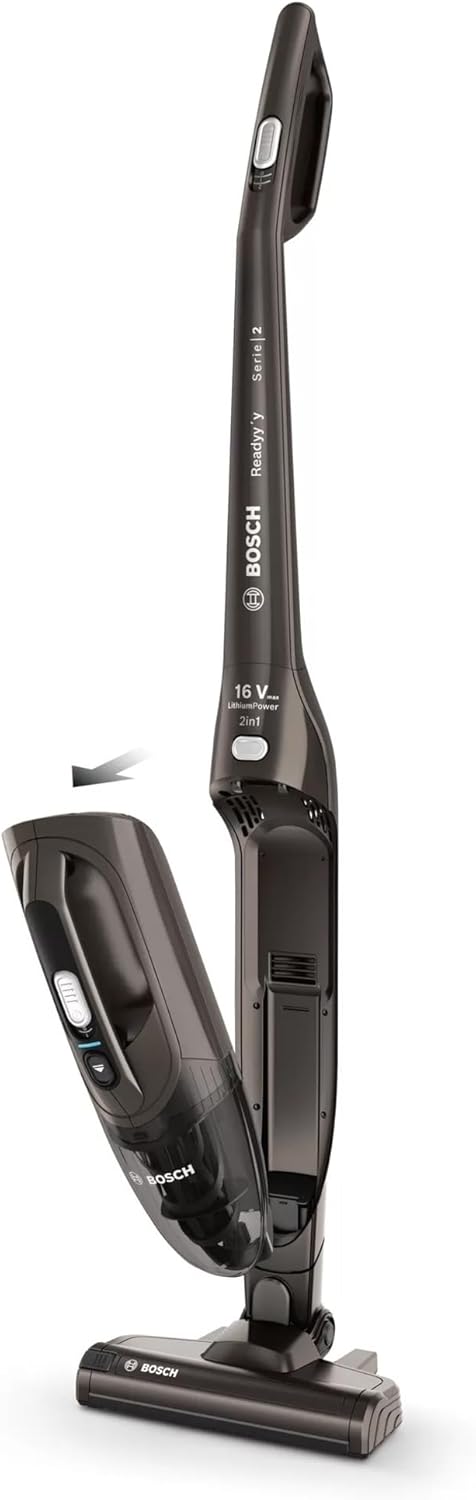 BOSCH BCHF2MX16 - Readyy'y 2in1 Akku-Staubsauger - 2 Geschwindigkeiten - Langlebige Lithiumbatterien - Steht von alleine auf