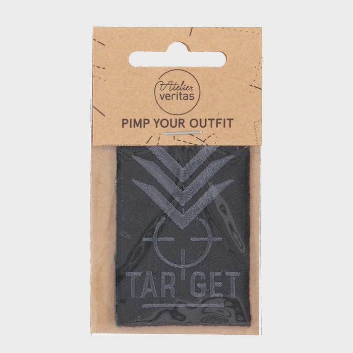 Atelier Veritas-Patch met logo 'Target' 4x6cm