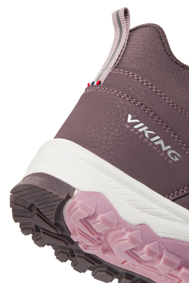 Viking Akkarvik Mid SL WP  Fôrede Sneakers, Plum/Pink